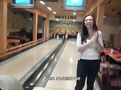 Cuckold allows guy please his cute GF right in bowling club