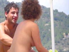 Incredible perky topless ibiza nudist