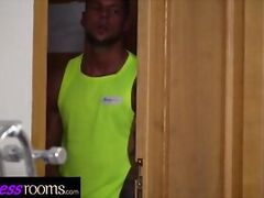 Fitness Rooms French blonde Angel Emily face fucked by perso