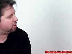 Euro beauty dominated by maledom