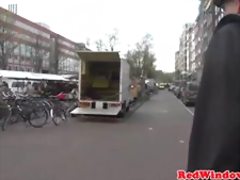 Fine Amsterdam hooker cumsprayed on camera