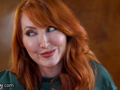 GIRLSWAY Hot Red MILF Invited to 3-Way with Teen Babes