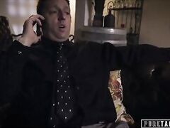 Sexy Housewife Gets Her Way By Riding Reporter's Dick