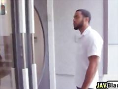 Japan teen roughly fucked by man with large cock during cam spectacle