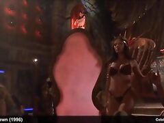 Busty Celebrity Salma Hayek hot striptease in tight bikini