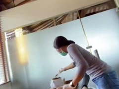 Hot vexing by Chinese massager