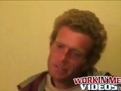 Mature dude strokes his massive cock while smoking a cigar